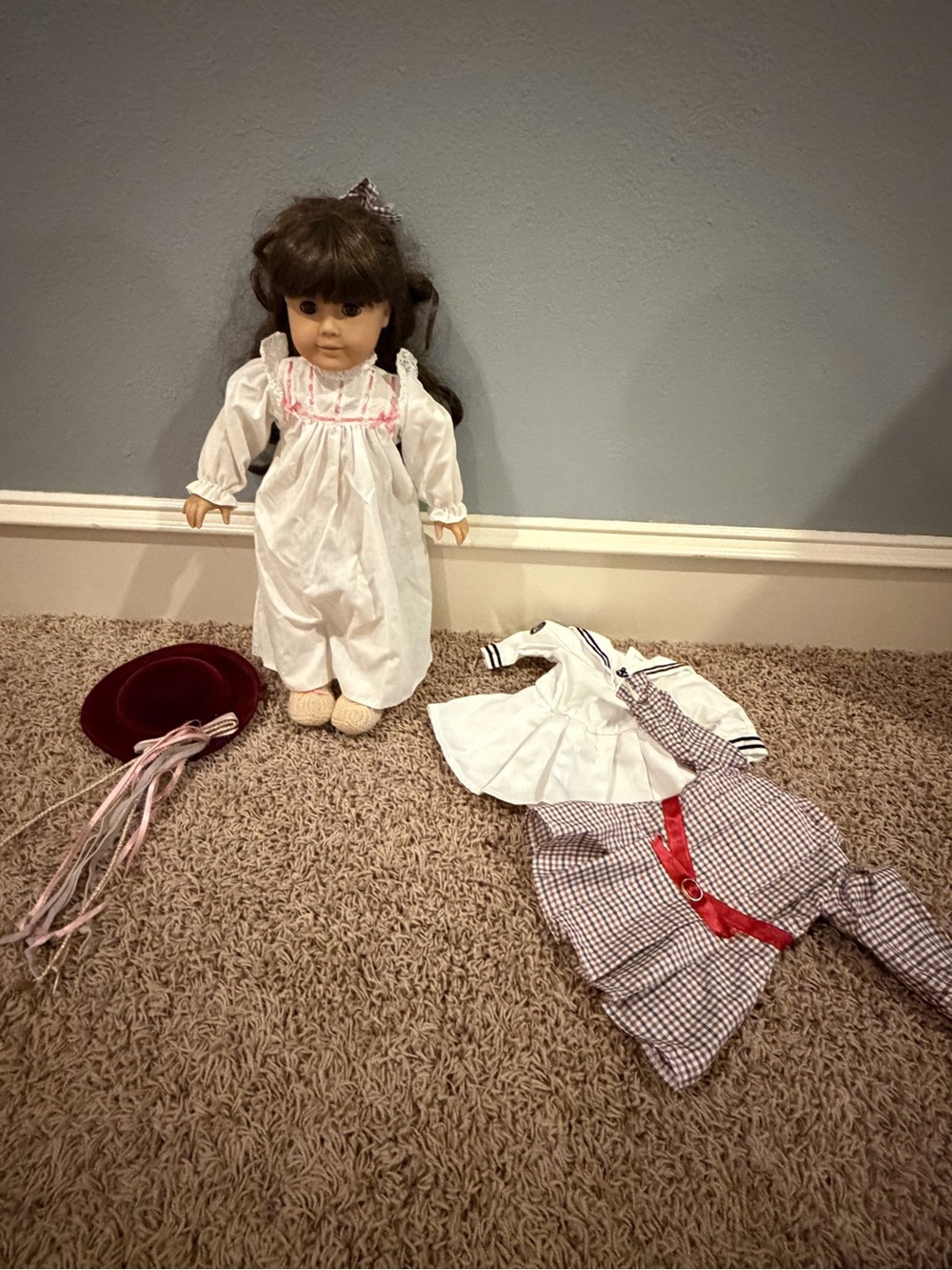 90s Samantha Pleasant Company Doll with 3 outfits